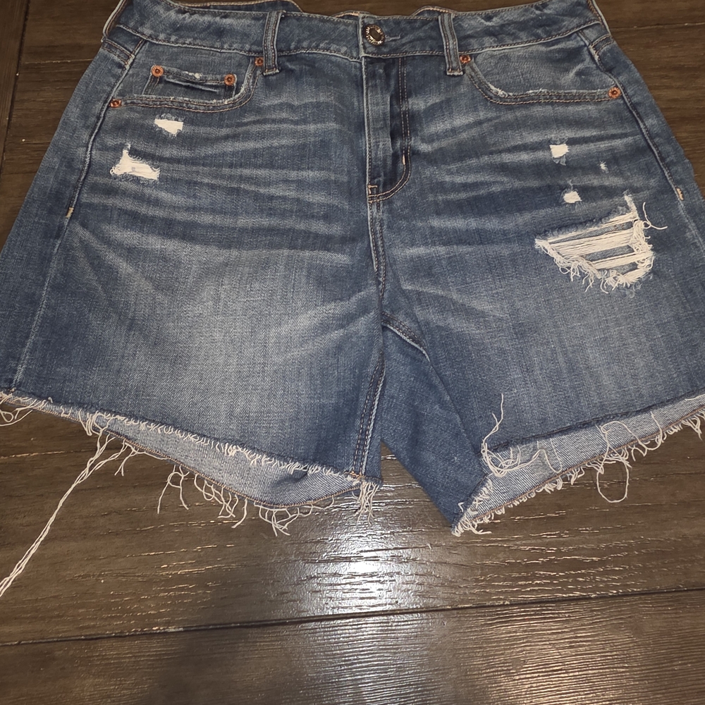 American Eagle Outfitters Ripped Blue Jean Shorts